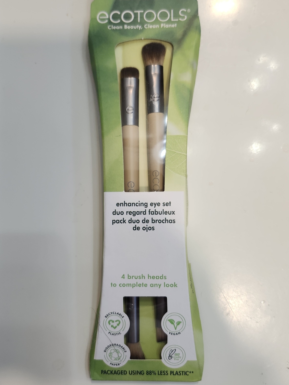 NIB EcoTools "Enhancing Eye Set" 4 Head Eye Brush Set of 2
